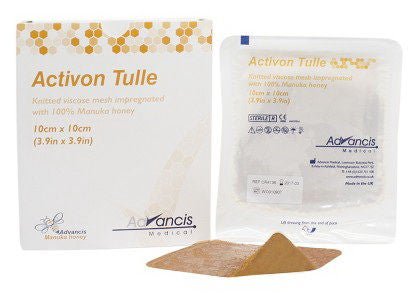 Mediusa DRESSING, ACTIVON TULLE KNIT MESH W/HONEY 4X4 (5/BX)