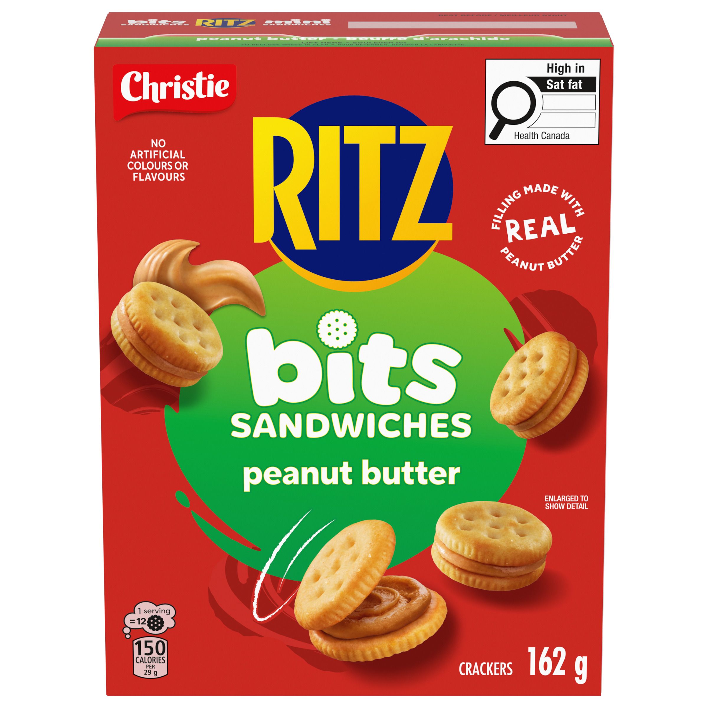 Ritz Bits Sandwiches Peanut Butter Crackers, 162G-0