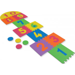 Hopscotch Puzzle Mat, 12" x 12", 26 Pieces