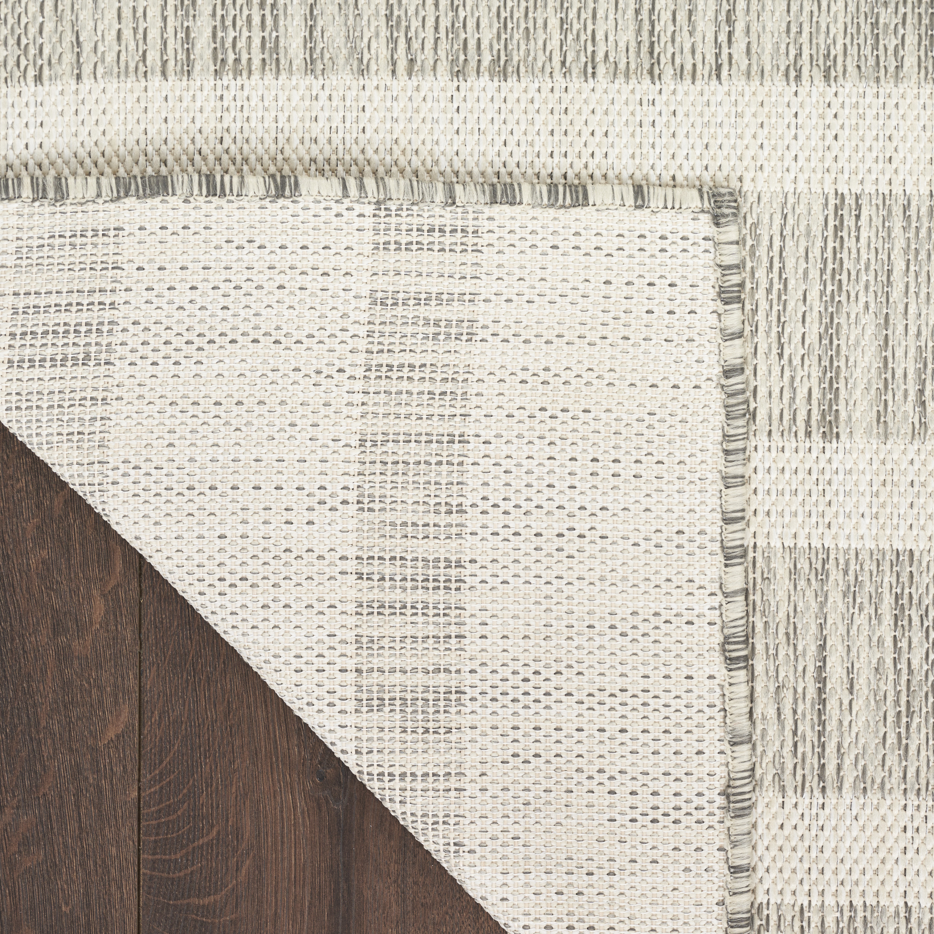 Nourison Positano 4' x 6' Grey Ivory Modern Rug