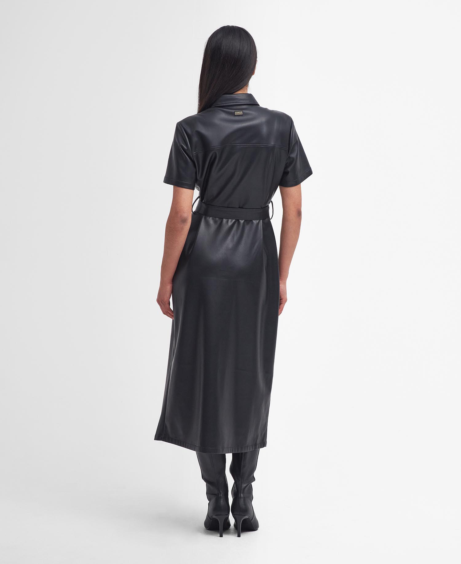Aria Faux-Leather Midi Dress image number 2