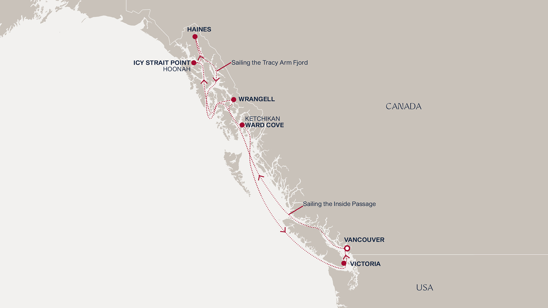 Itinerary map