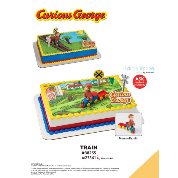 Curious George® Train The Magic of Cakes® PhotoCake® Enhanced Background and Icing Page