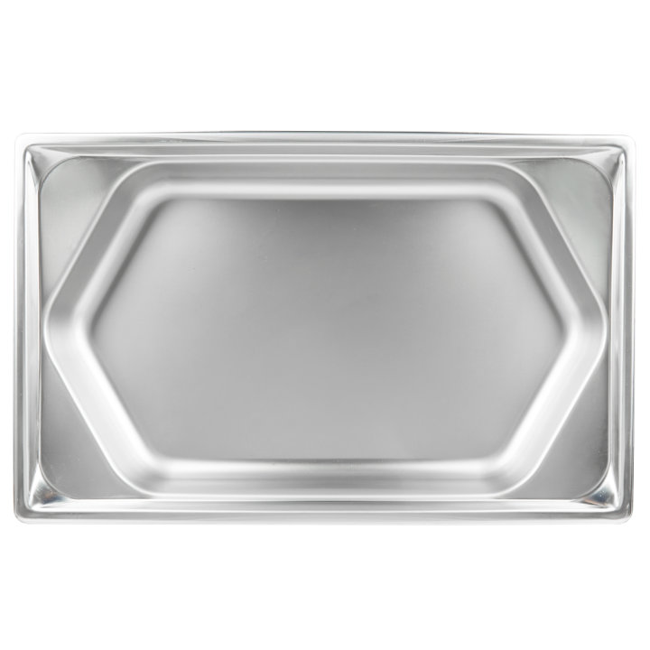 Full-size 2 ½-inch-deep Super Pan® stainless steel super shape hexagon wild pan