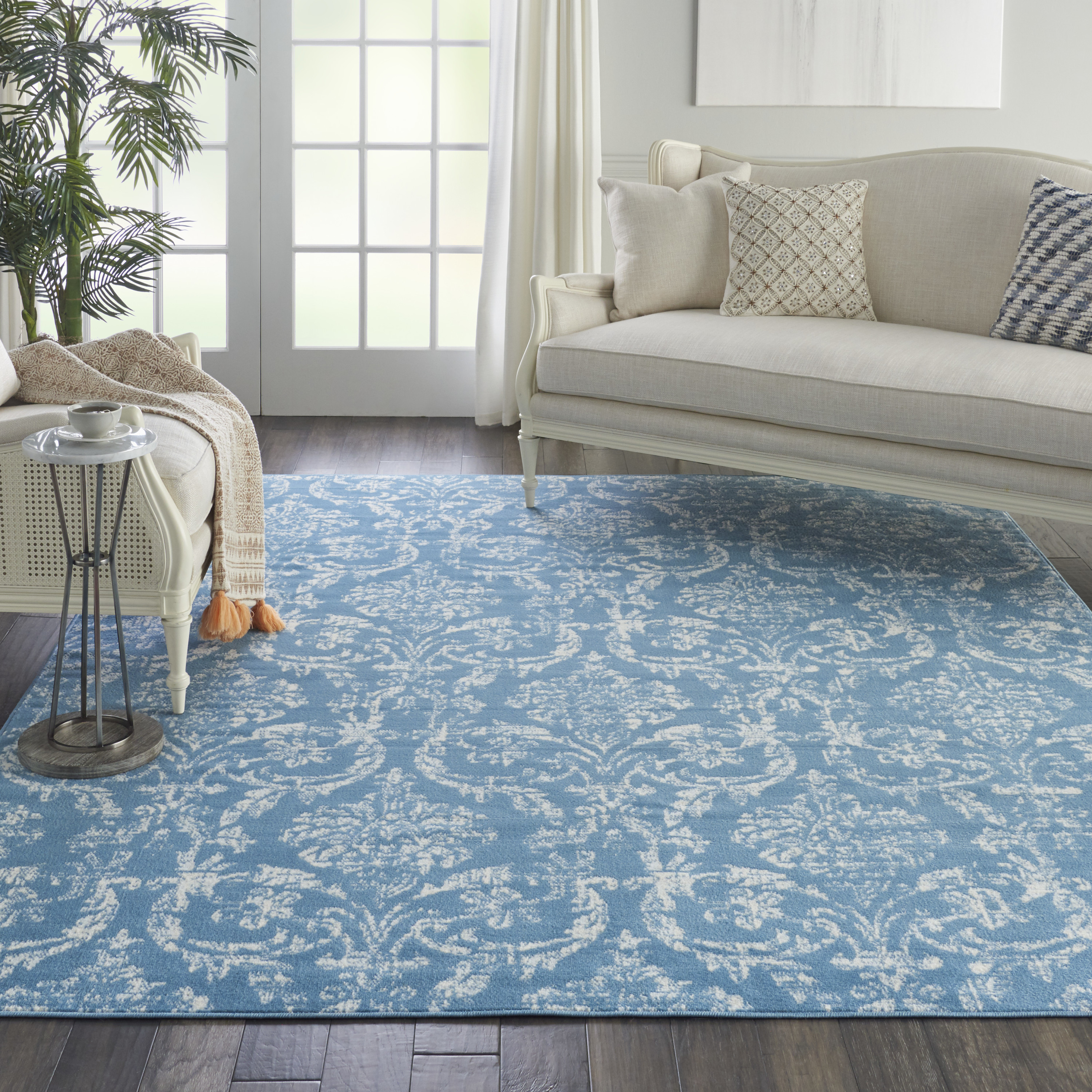 Nourison Jubilant 7'10" x 9'10" Blue Vintage Indoor Rug