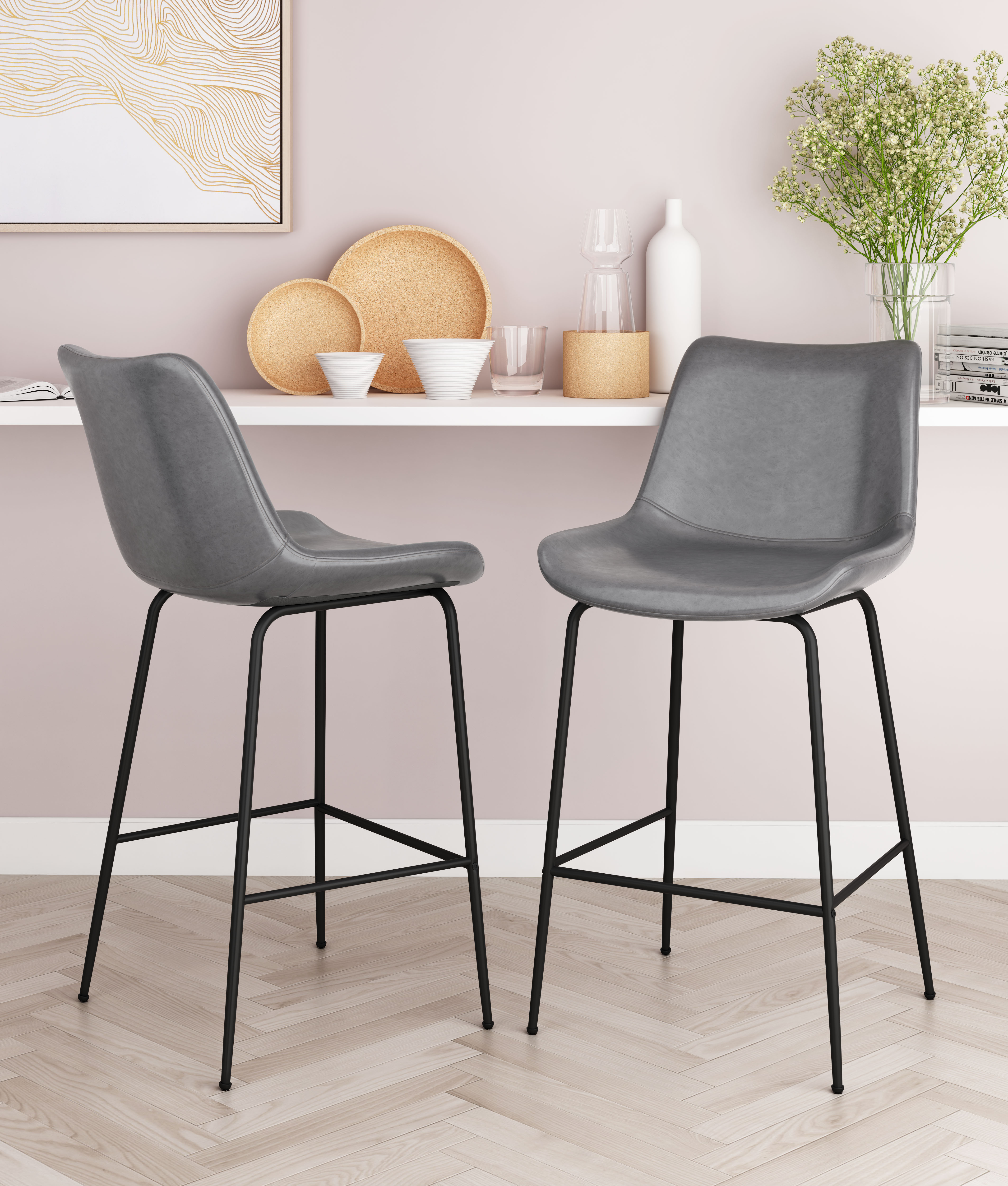 Byron Counter Stool Gray product image