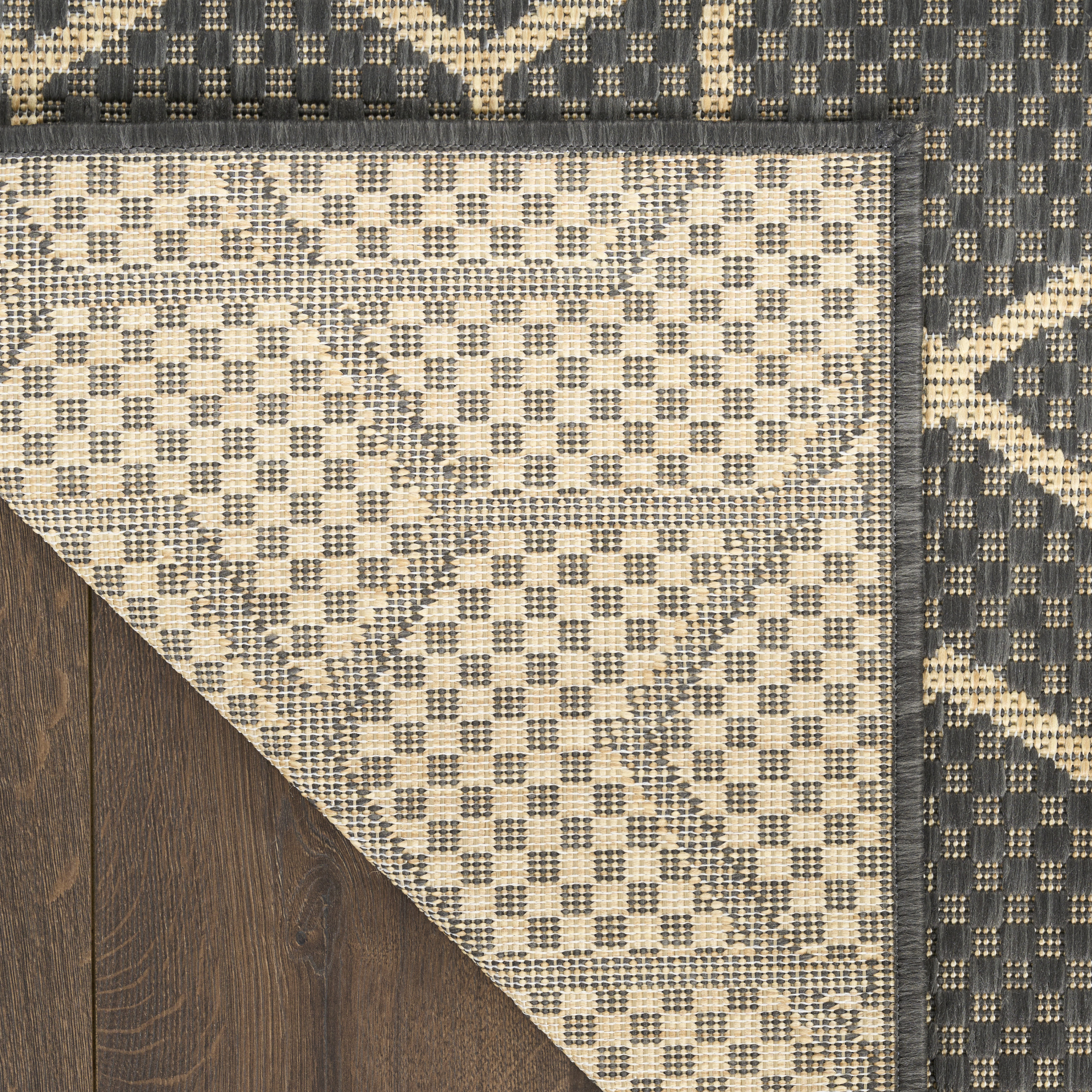 Nourison Horizon Indoor/Outdoor 9' x 12' Charcoal Modern Rug