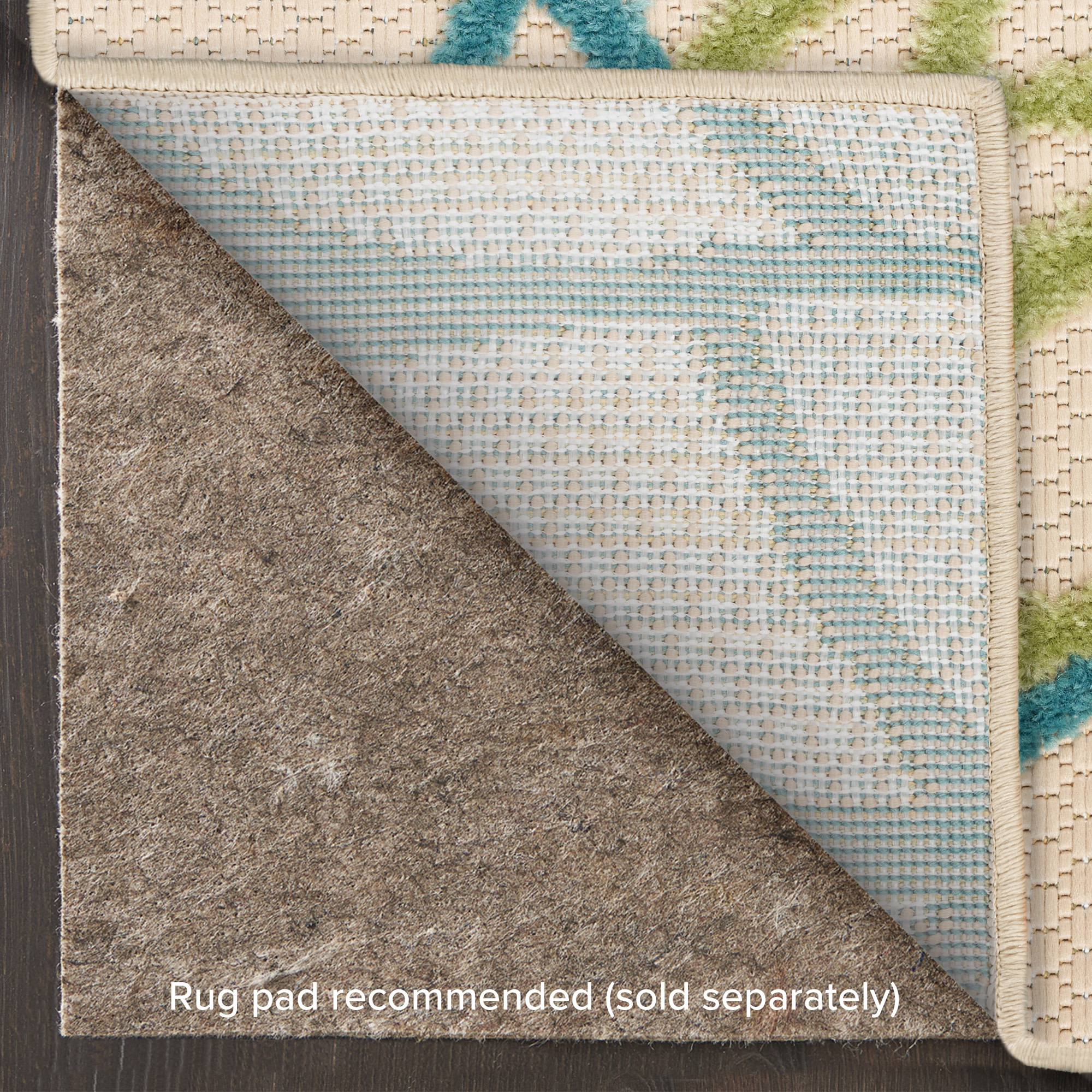 Nourison Aloha 2' x 6' Green Multicolor Tropical Rug