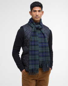 Tartan Lambswool Scarf Olive Night