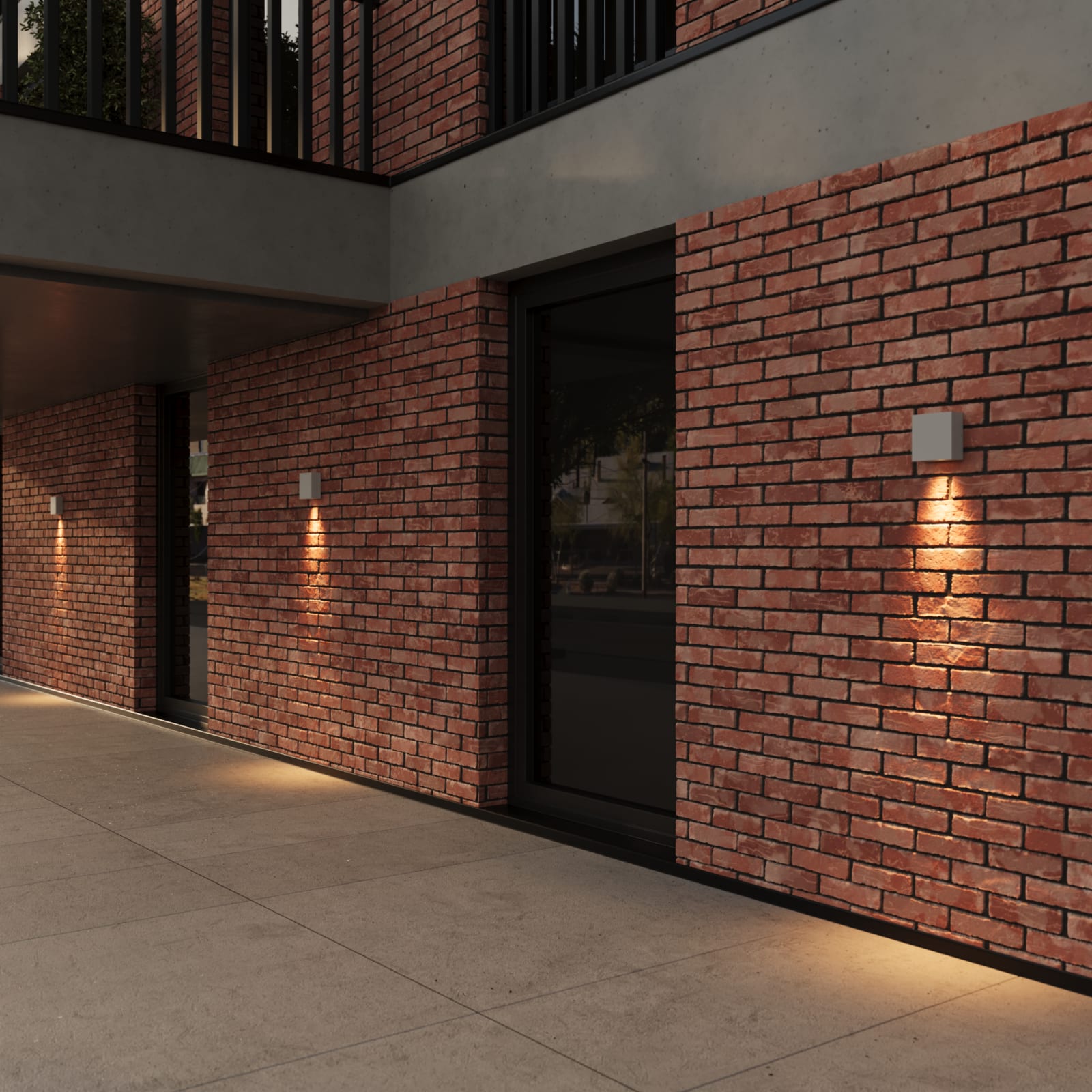 Orion Outdoor Wall Sconce Down — installation 1