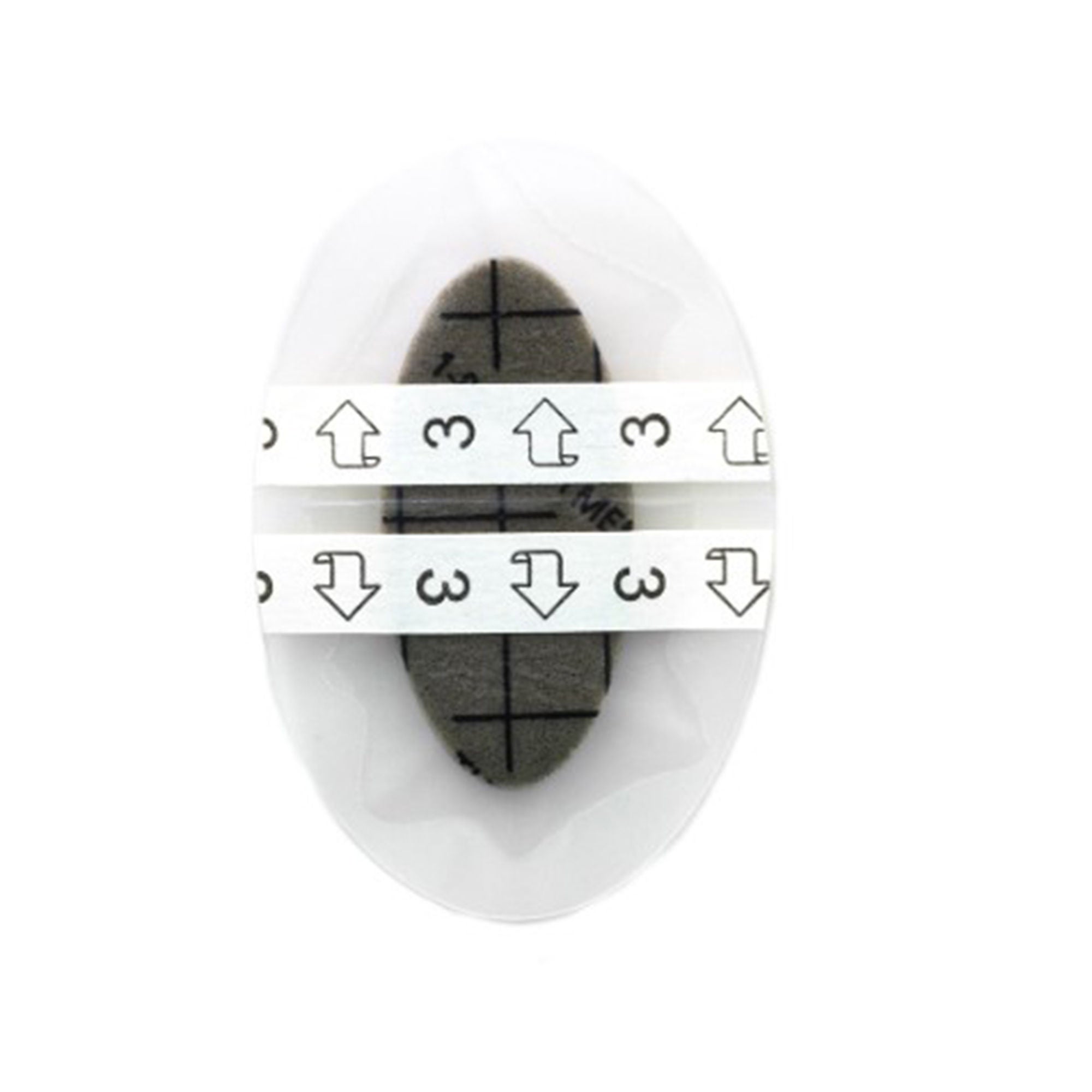 PolyMem® Shapes® Silver Foam Dressing, 2 x 3 Inch Oval