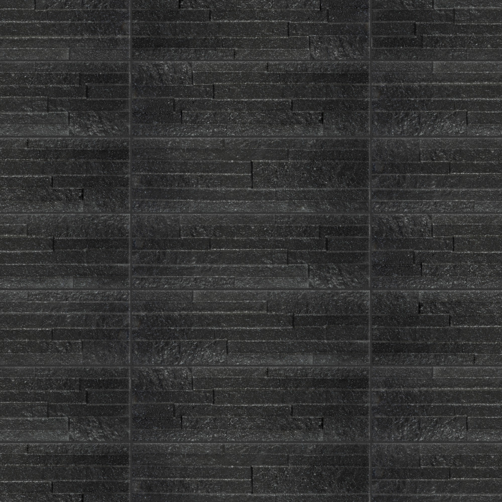 Tikal Black 6.5x20.38 Rectangle Ceramic Wall Only Digital Pattern