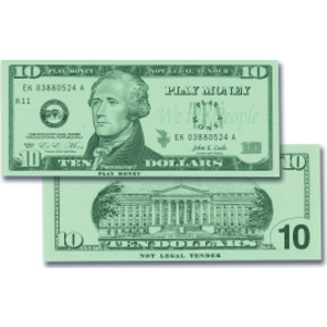 Play Bills - $10 Bills - Set of 100