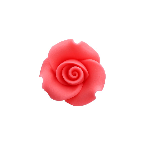 Pink 1" Rose - Red 3 Free SugarSoft® Premium Edible Decorations