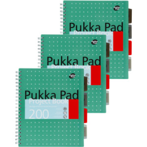 Cuaderno separador de temas tamaño carta, color verde metalizado, paquete de 3