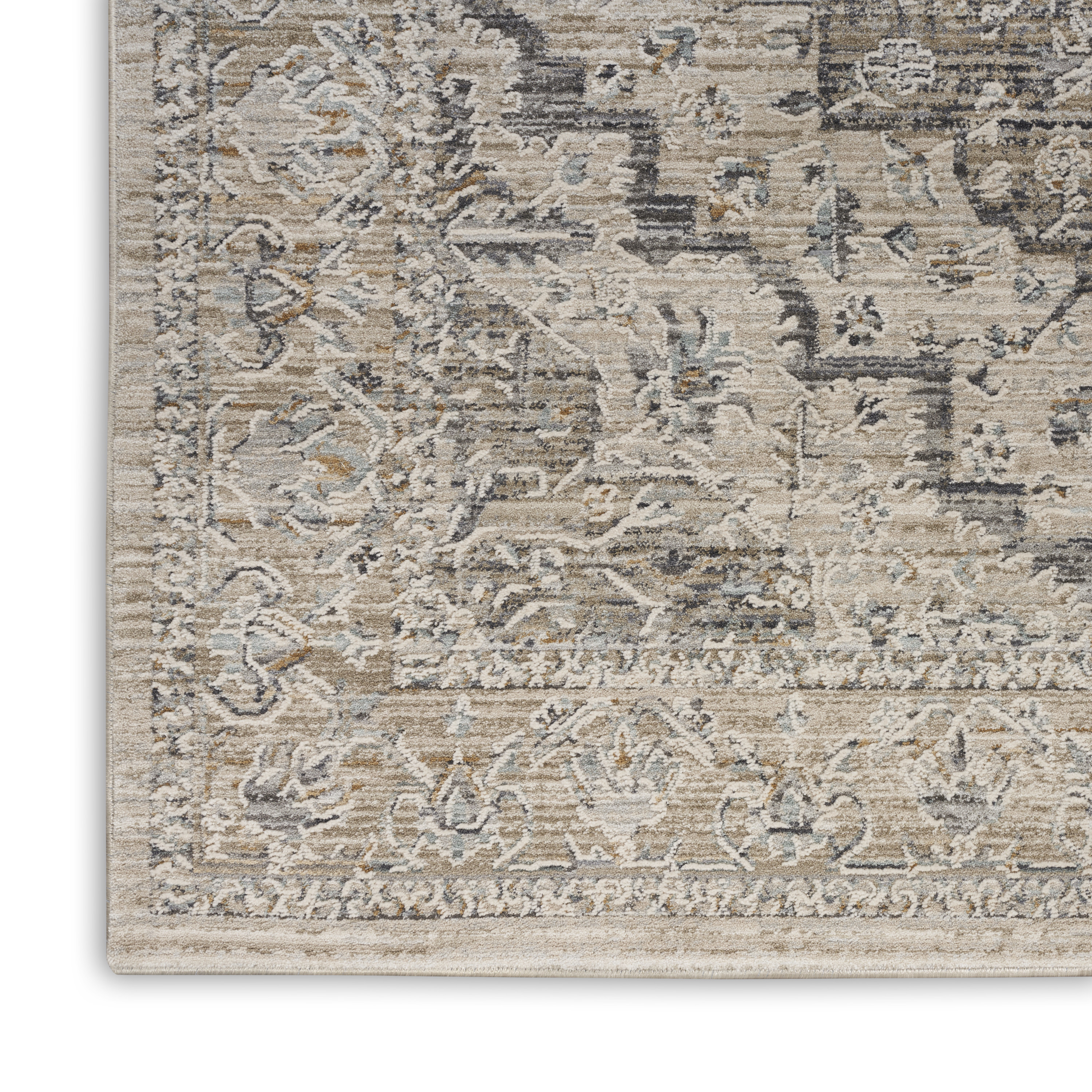 Nourison Lynx 2'3" x 10' Ivory Taupe Vintage Indoor Rug