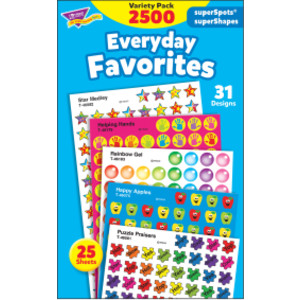 Everyday Favorites superSpots&reg;/superShapes VarPk, 2500 ct