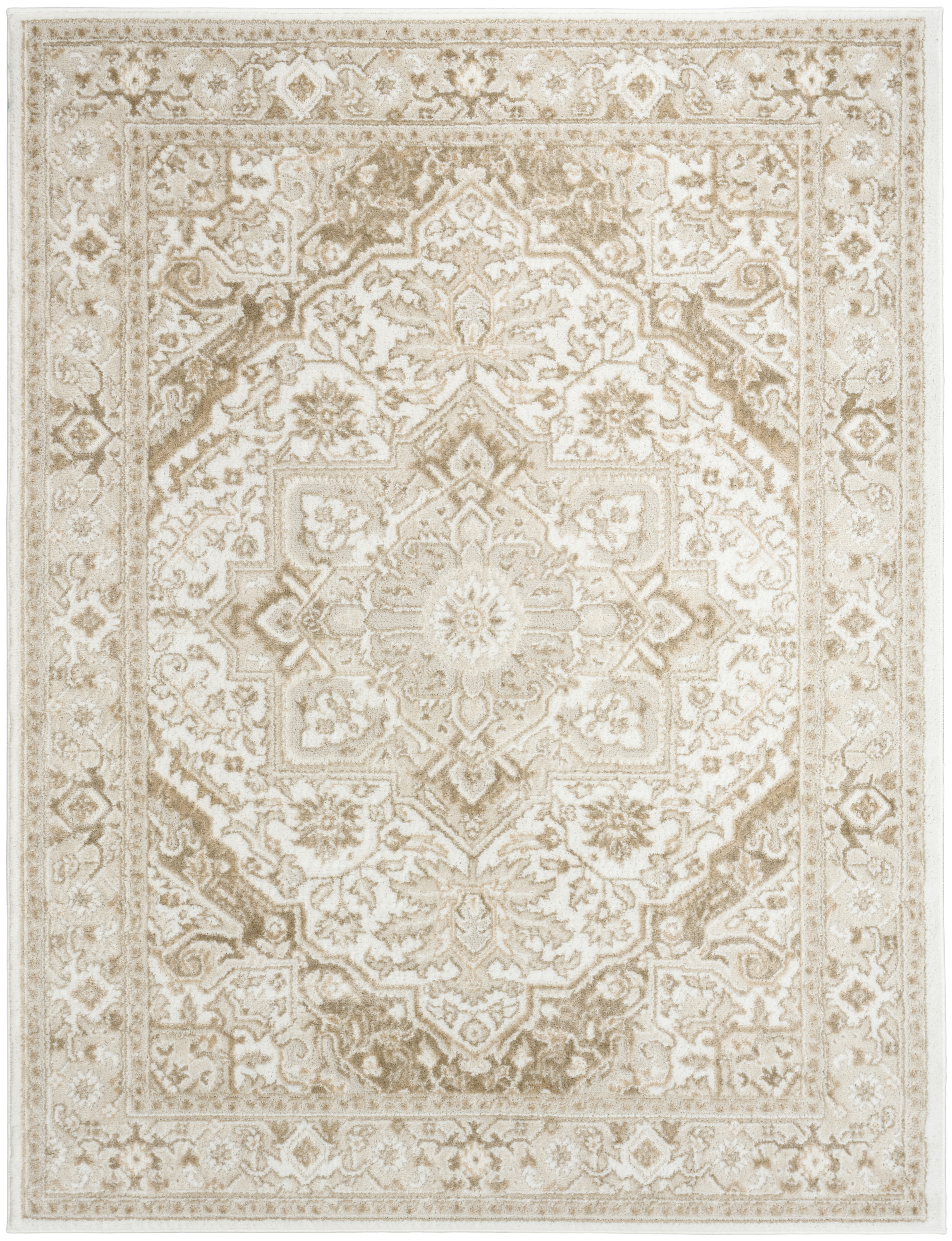 Nourison Dekor 4' x 6' Ivory Taupe Vintage Indoor Rug