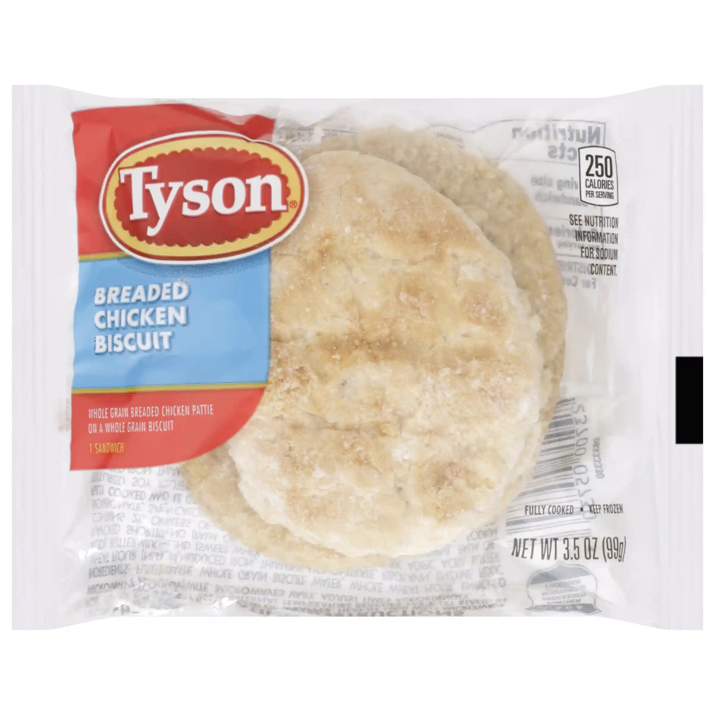 Tyson® Individually Wrapped Breaded Chicken Patty on a Whole Grain Biscuit, 100/3.15 oz._image_21