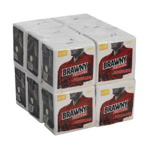 Georgia Pacific, Brawny Professional, H700, 1/4 Fold, 1 ply, 13.00"x13.00", Hydroentangled, Industrial Wipers, White