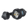 Locking Devices, Twist-Lock®, Watertight Safety-Shroud®, Male Plug, 3-Phase Delta 250V AC, 3-Pole, NEMA L15-20P, White