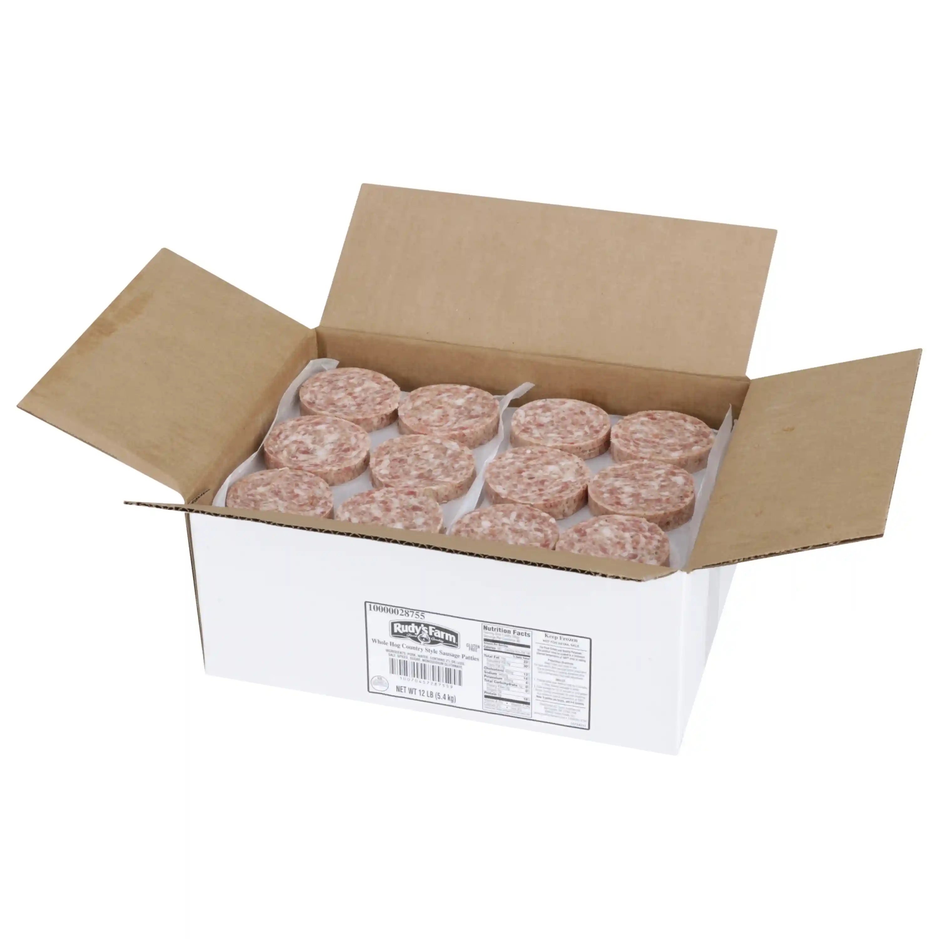 Rudy's Farm® Raw Whole Hog Country Style Sausage Patties, 2.875 Inch, 2.0 oz_image_4