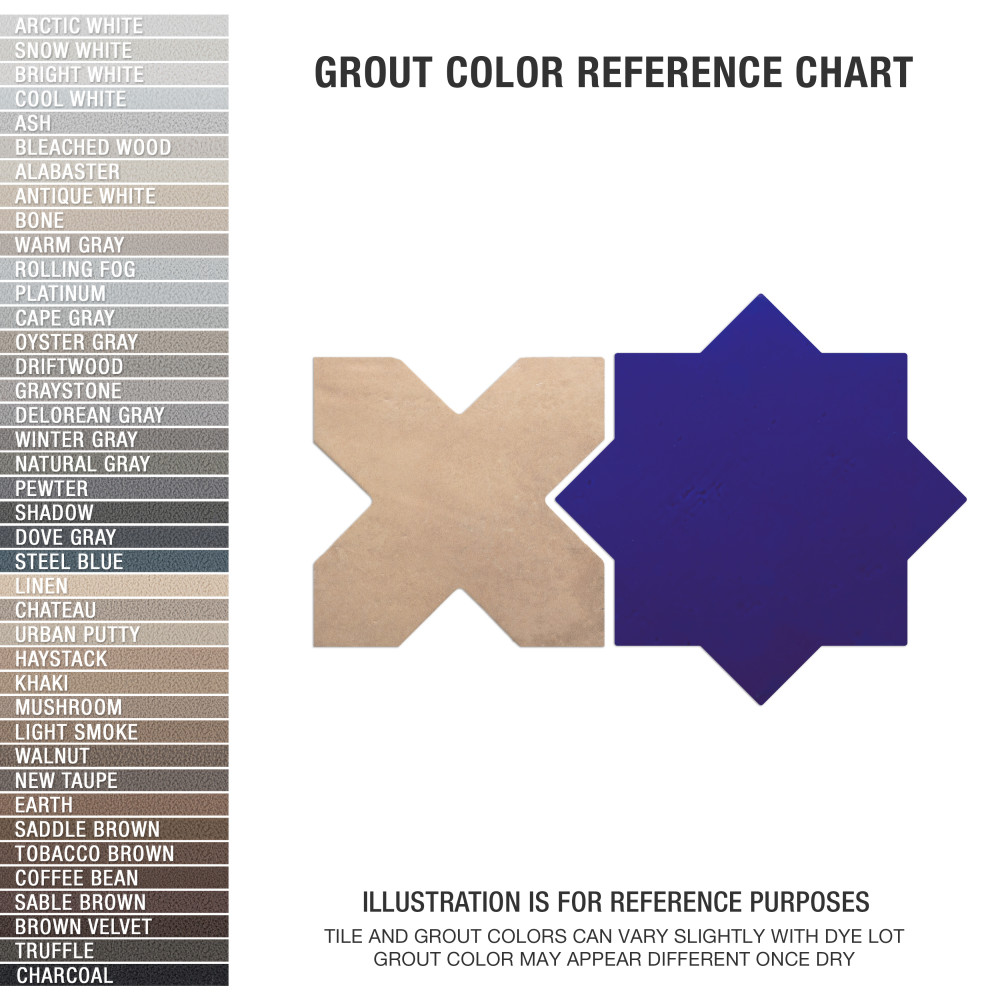 Argile Star Blu with Cotto Cross 7 in. x 14 in. Porcelain Floor and Wall Tile