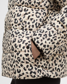 Piumino Olivios con stampa Jasmine Leopard Print