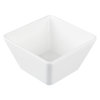 Small square melamine cubic display bowl in white