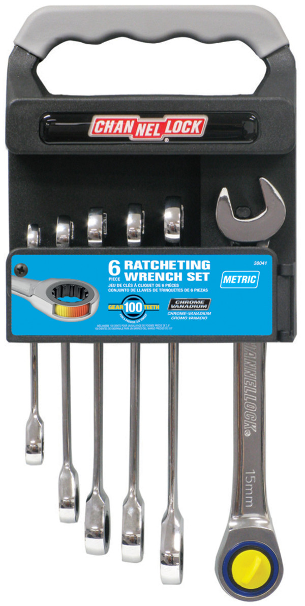 38041 6pc Metric Ratcheting Combination Wrench Set