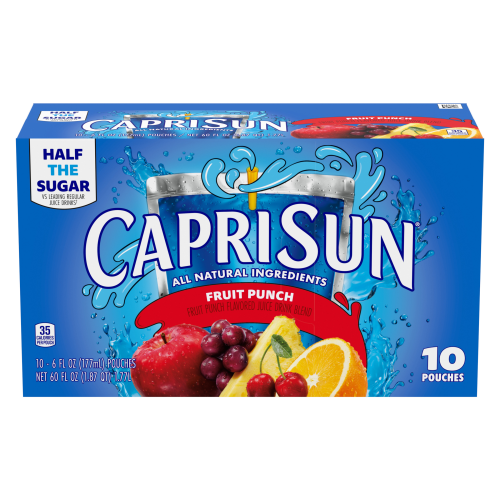 Capri Sun® Fruit Punch Flavored Juice Drink, 10 ct Box, 6 fl oz Pouches Image