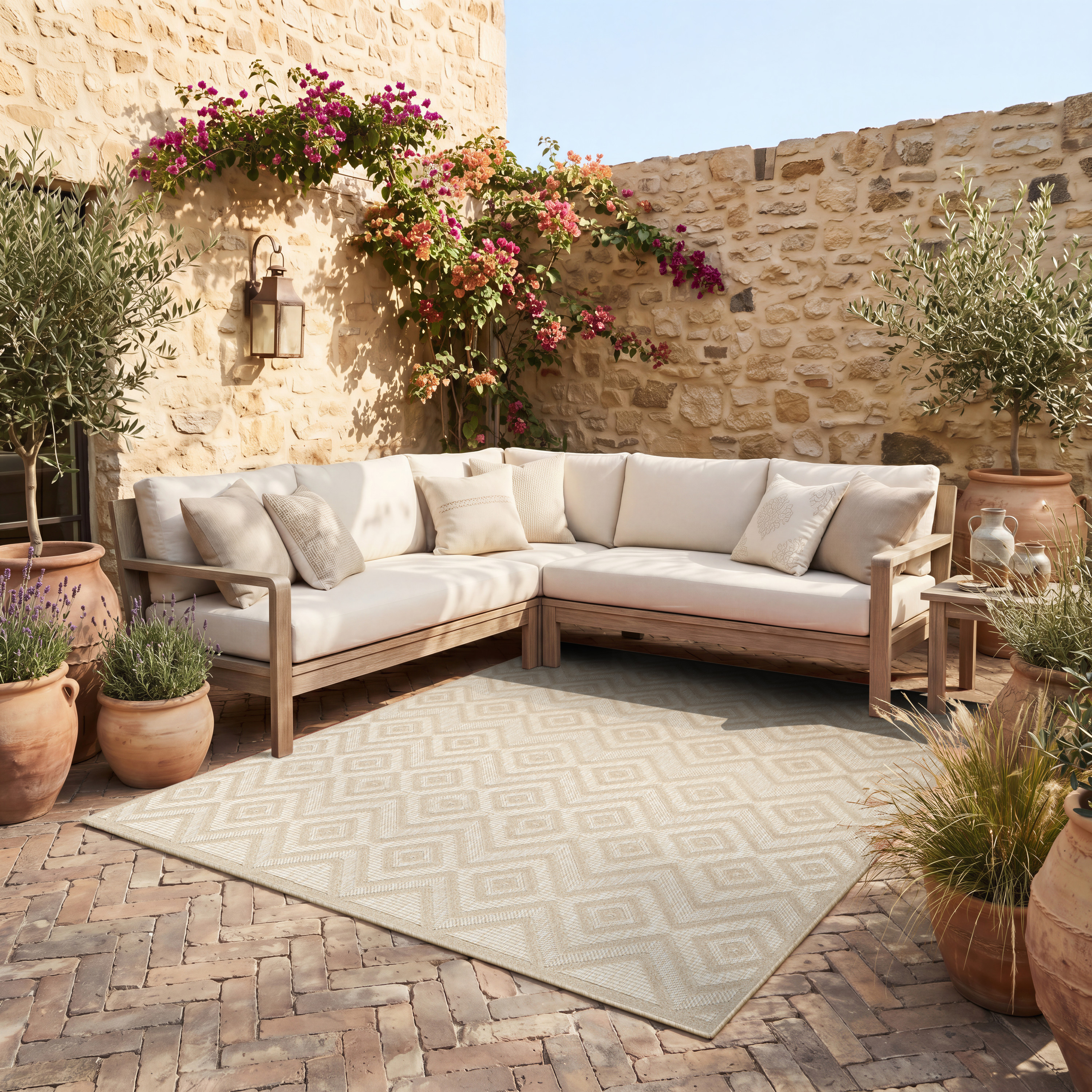 Nourison Versatile 9' x 12' Cream Modern Rug