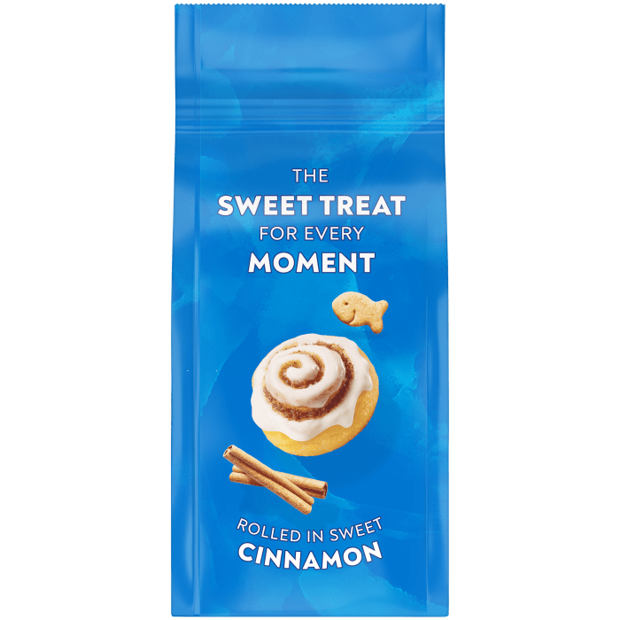 Goldfish® Cinnamon Roll Baked Grahams, 6.6 oz, bag - Back Image