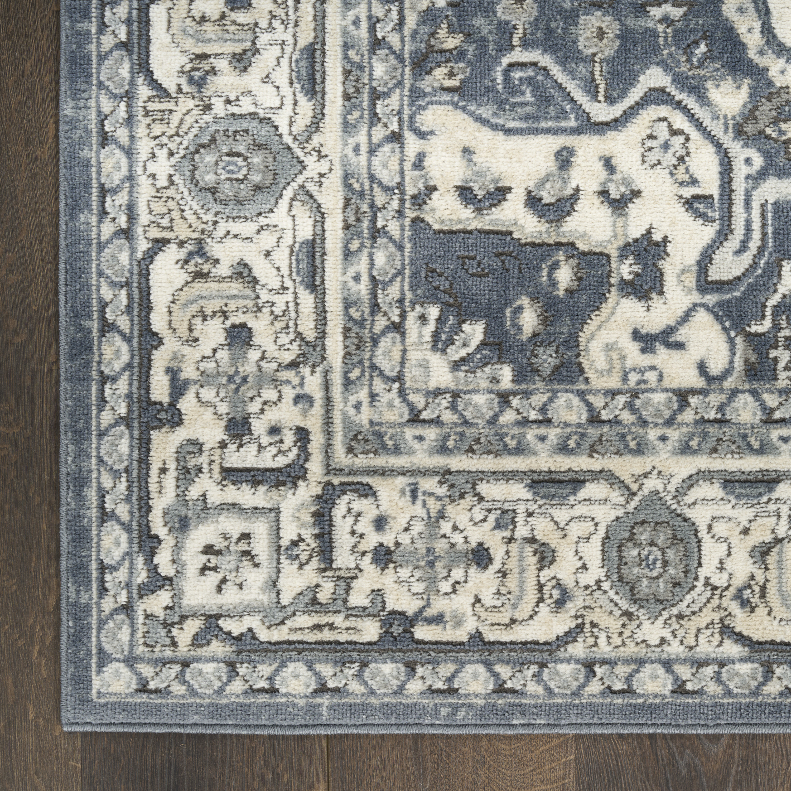 Nourison Quarry 7'10" x 9'10" Navy Ivory Vintage Indoor Rug