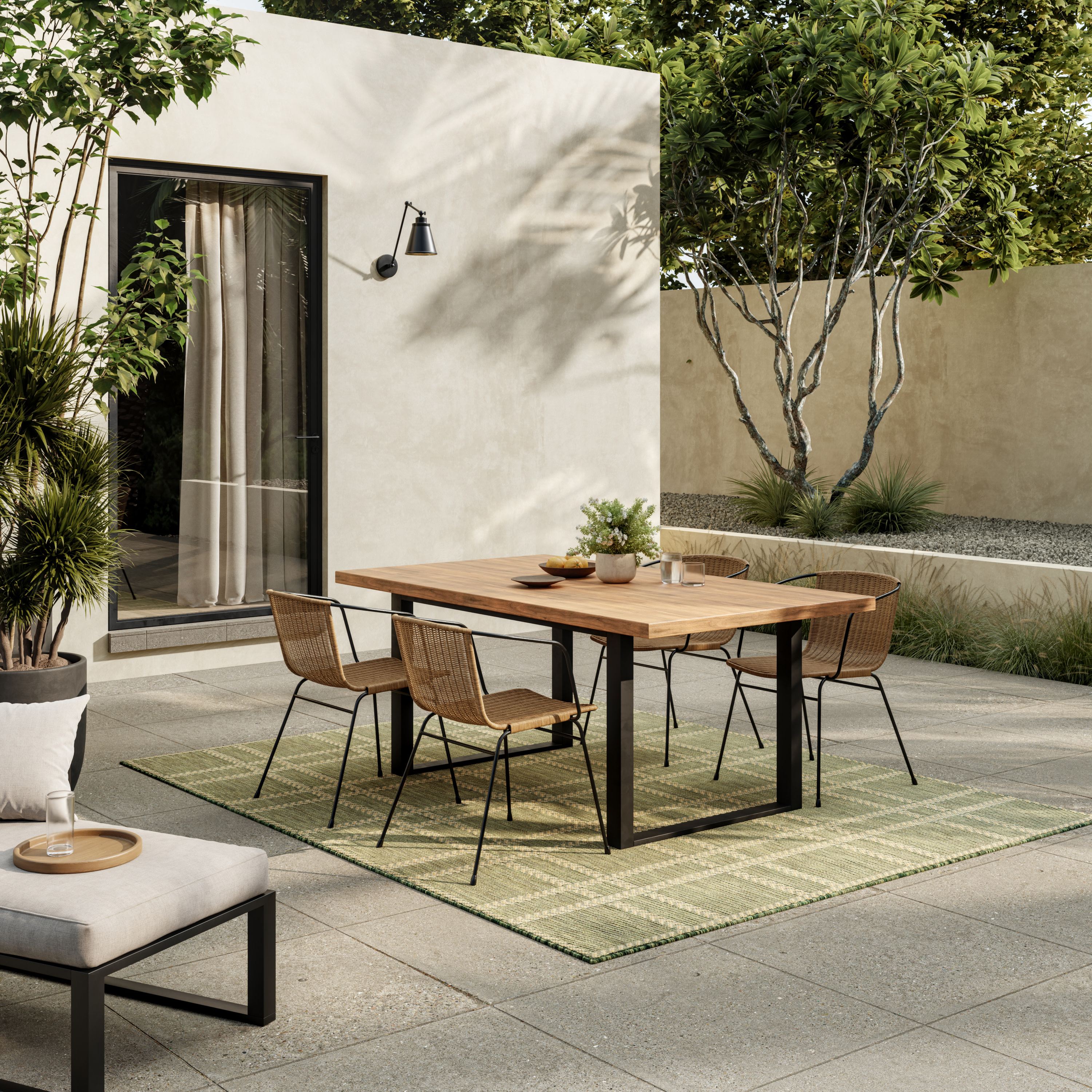 Nourison Horizon Indoor/Outdoor 6' x 9' Green Modern Rug