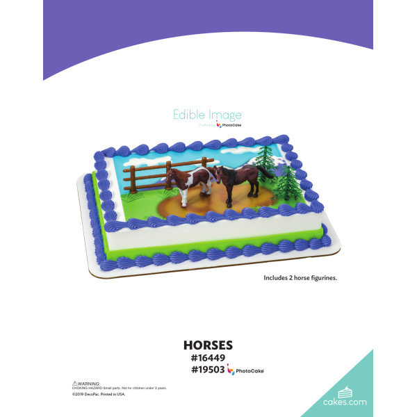 Horses The Magic of Cakes® PhotoCake® Enhanced Background Page