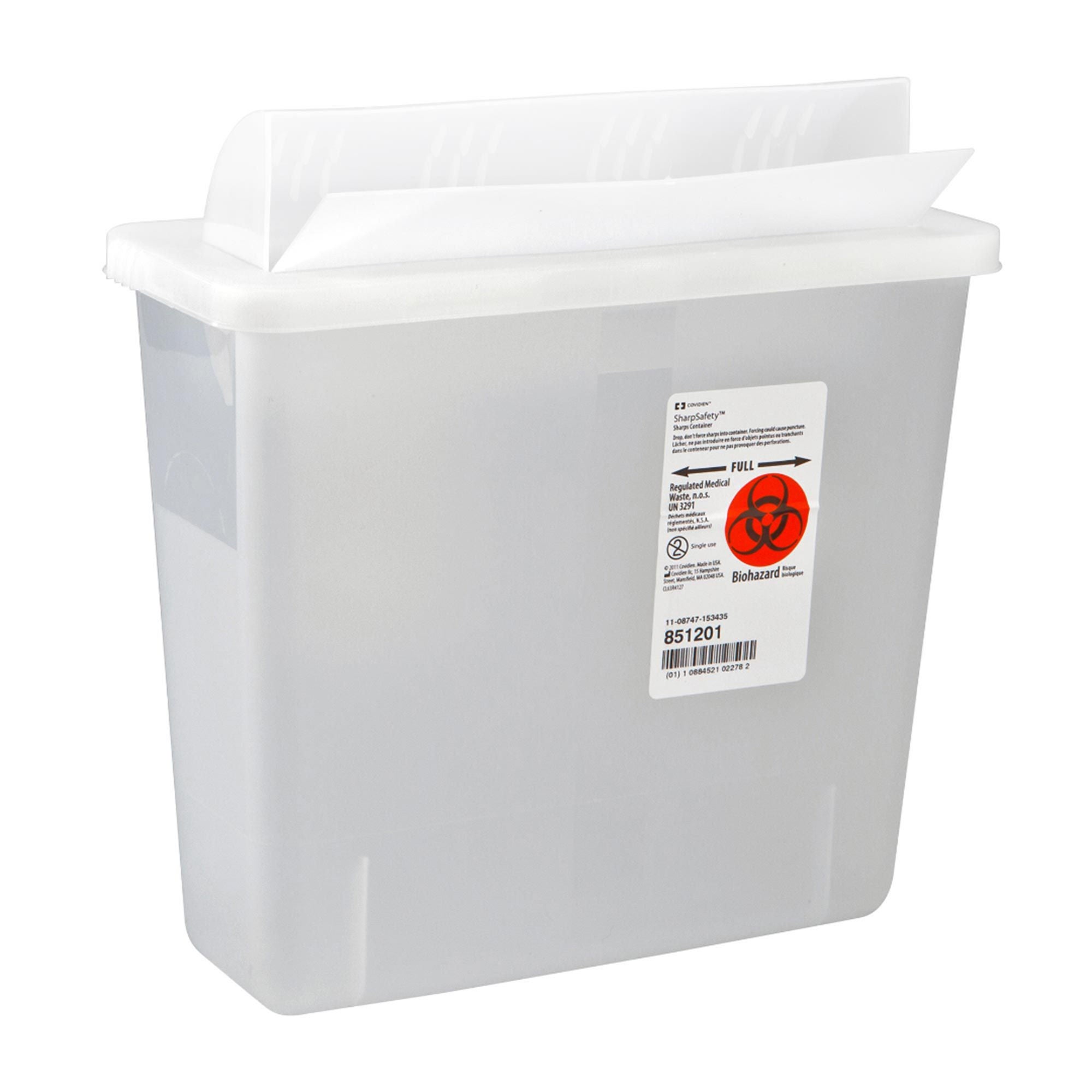 In-Room™ Multi-purpose Sharps Container, 1-1/4 Gallon, 10.75 x 11 x 4.75 Inch