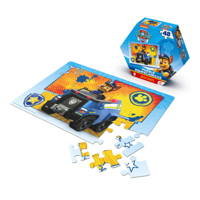 PAW Patrol, 48-Piece Jigsaw Puzzle Chase in Police Cruiser Vehicle Kids Puzzles Nickelodeon PAW Patrol Toys PAW Patrol Figures, for Kids Ages 4 and up
