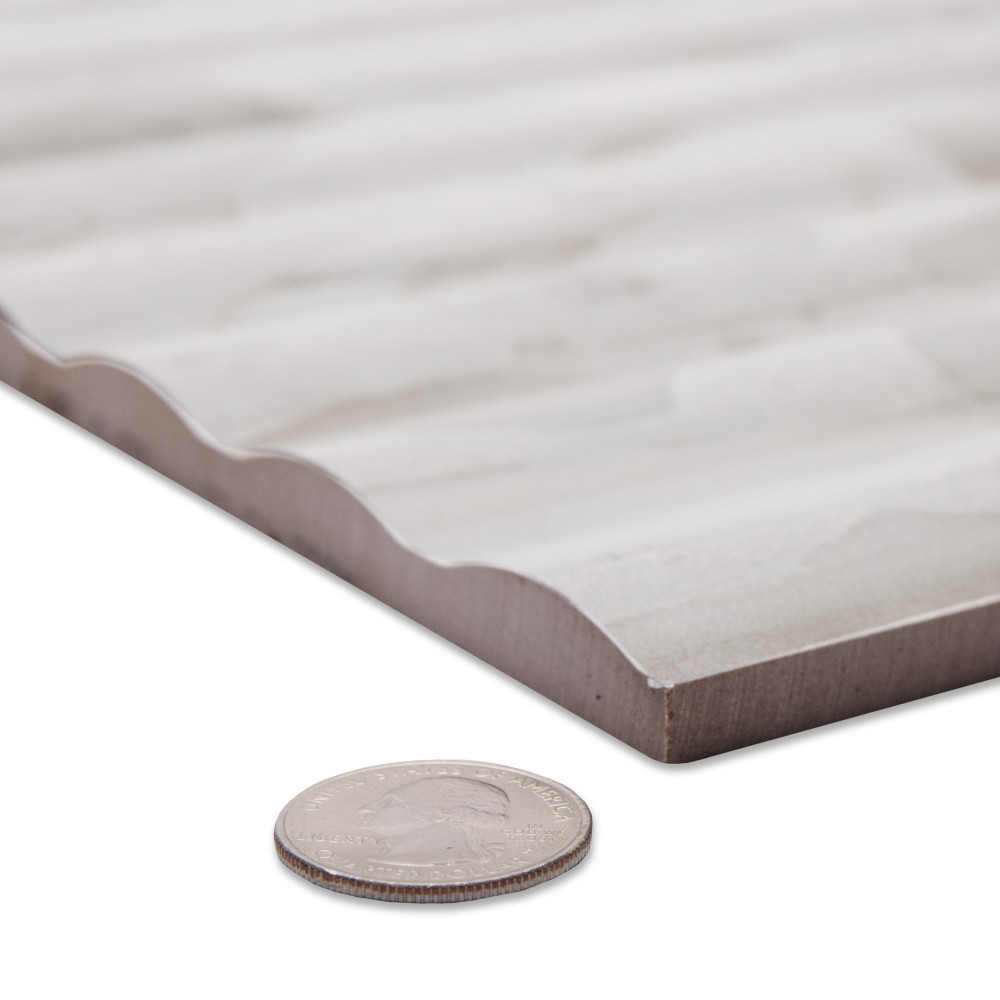 Marbilia Fluted Terrazo White 15-3/4 in. x 47-1/4 in. Porcelain Wall Tile