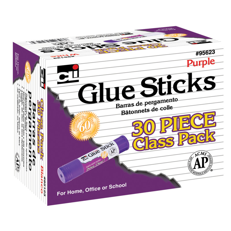 Glue+Stick+Classpack%2C+.28+oz.%2C+Purple%2C+Pack+of+30