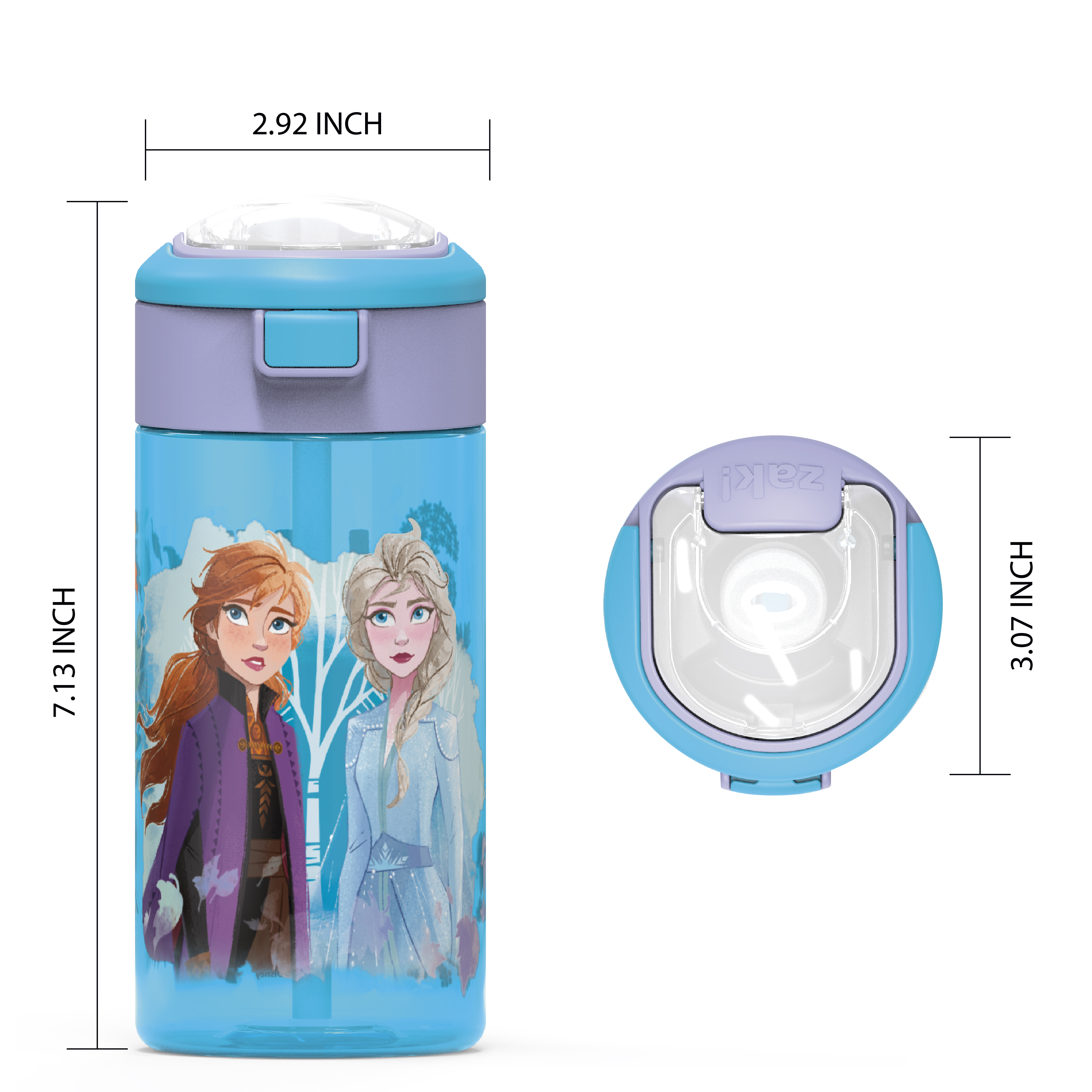 Disney Frozen 2 Movie 18 ounce Reusable Plastic Water Bottle, Anna & Elsa slideshow image 8 Disney Frozen 2 Movie 18 ounce Reusable Plastic Water Bottle, Anna & Elsa slideshow image 8
