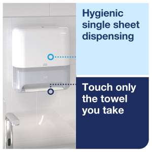 Tork, H1 Matic Elevation, Electronic Roll Towel Dispenser, White