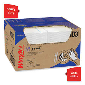 KIM06280, Kimberly Clark, X80 Antimicrobial, 12.40"x23.30", Hydroentangled, Food Service Wipers, White