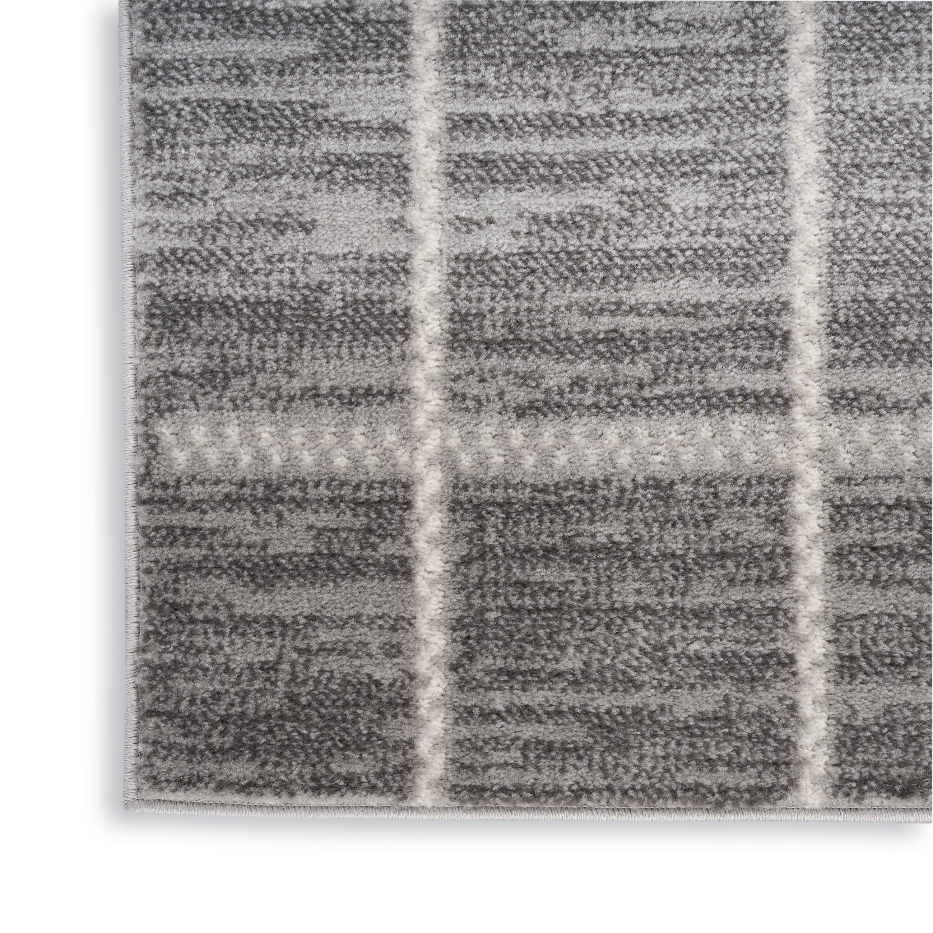 Nourison Serenity Home 9' x 12' Grey Ivory Modern Indoor Rug