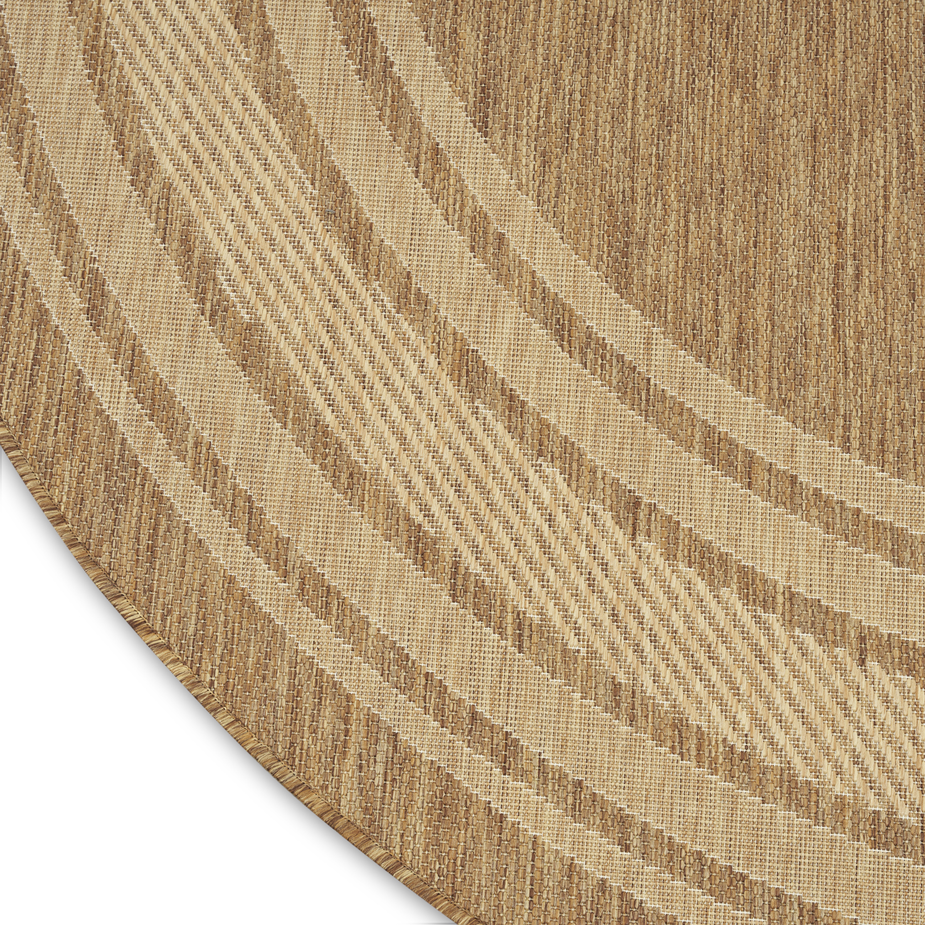 Nourison Horizon Indoor/Outdoor 5' x Round Natural Modern Rug
