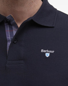 Tartan Pique Polo Shirt Black-Modern