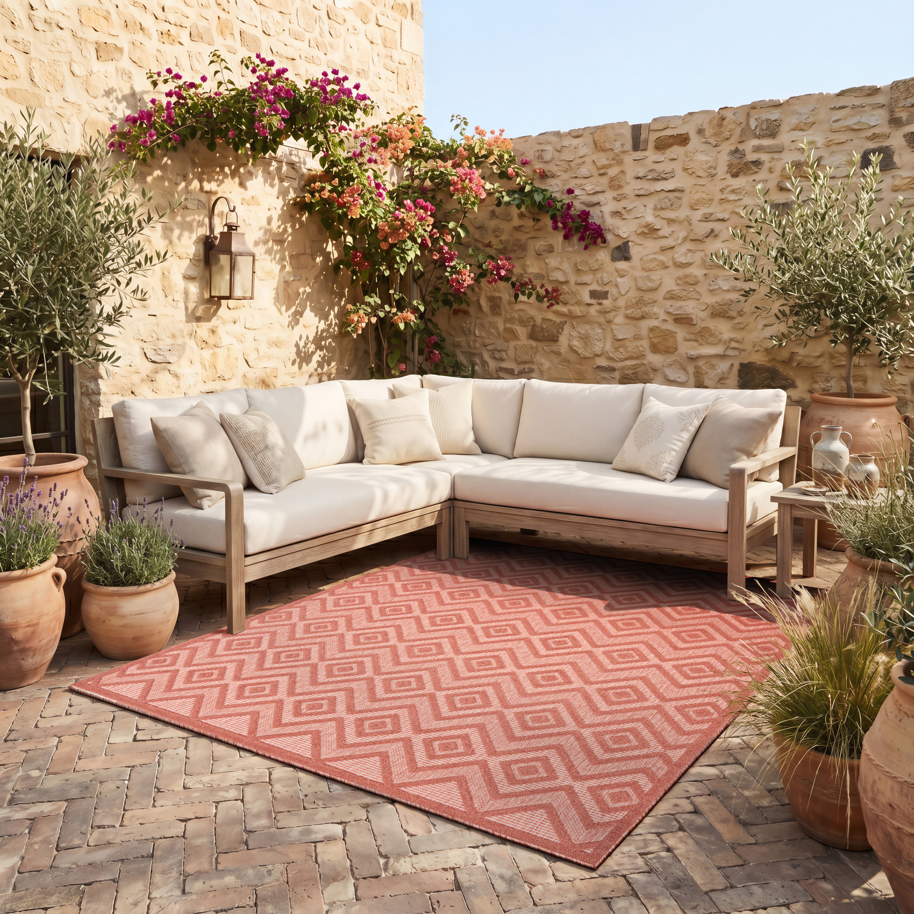 Nourison Versatile 8' x 10' Coral Orange Modern Rug