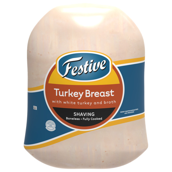 JENNIE-O(r) FESTIVE Oven Roasted Turkey Breast, 2pc . C1C1 - Front Center In Package (Hi Res)