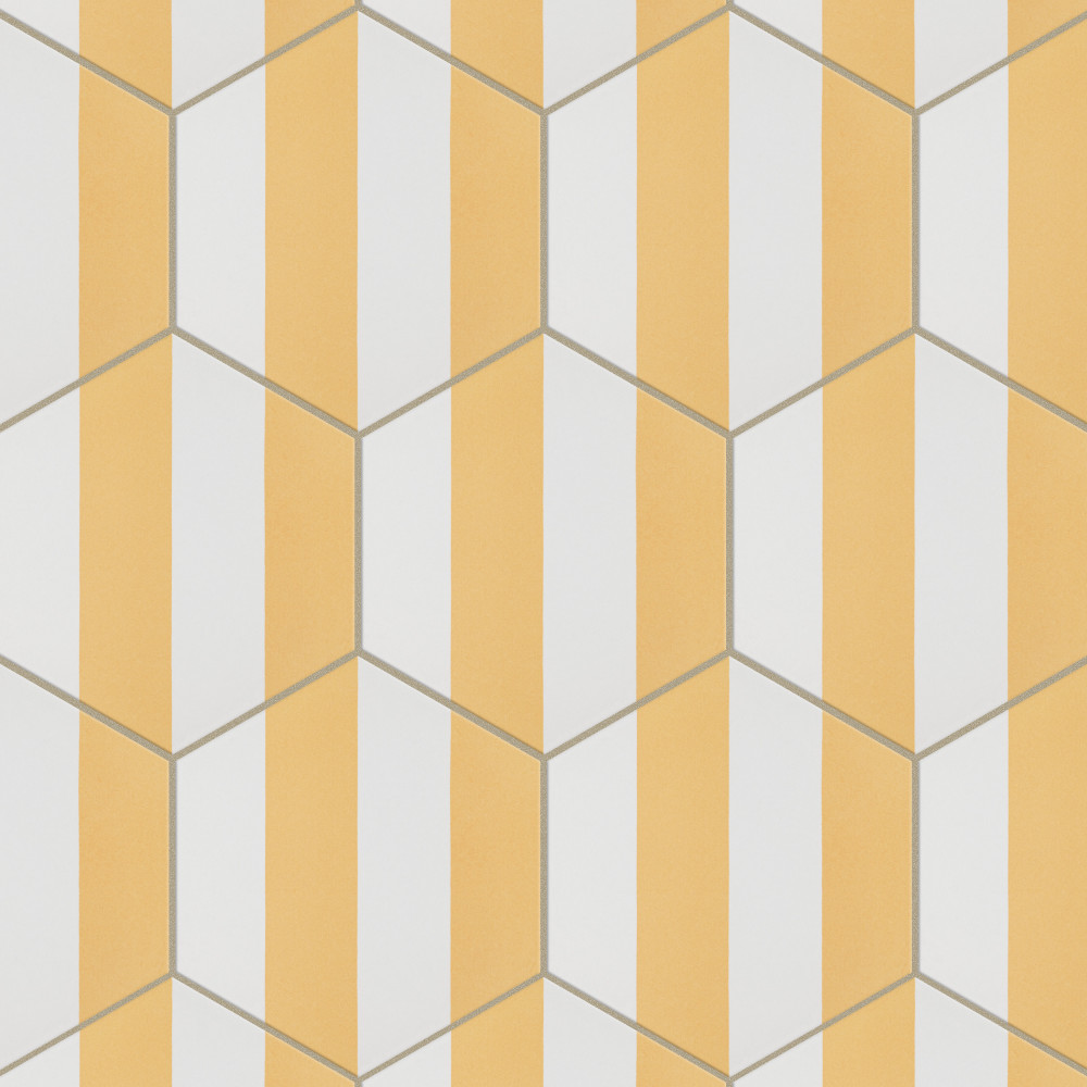 Porto Capri Hex Dandelion 8-5/8 in. x 9-7/8 in. Porcelain Floor and Wall Tile