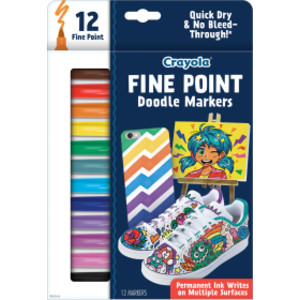 Doodle & Draw Fine Point Doodle Marker, 12 Count